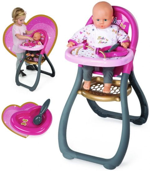 Smoby Baby Nurse Jedálenská stolička pre bábiku