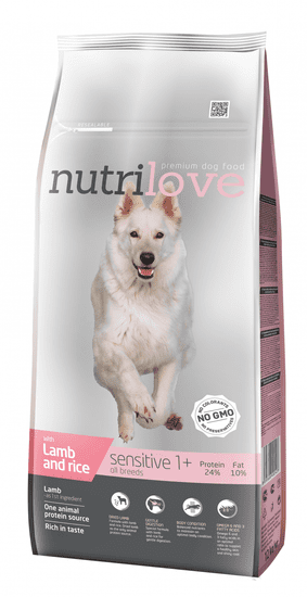 Nutrilove Dog Sensitive Lamb&Rice 12kg