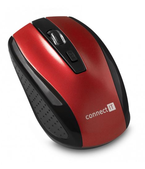 Connect IT bezdrôtová optická myš, červená (CI-1224)