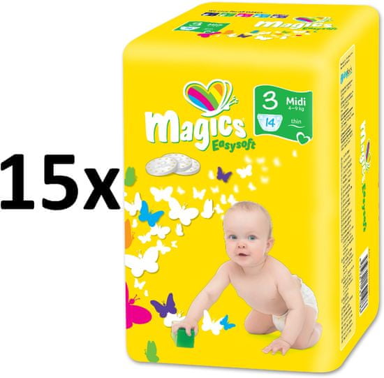 Magics Easysoft 3 Midi (4-9 kg) Multipack 210 ks (15x14 ks)