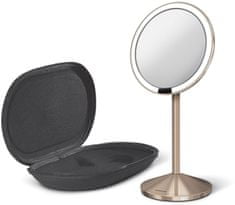 Simplehuman Senzorické kozmetické zrkadielko cestovné s Tru-lux LED osvetlením, 10x zväčšenie, Rosegold