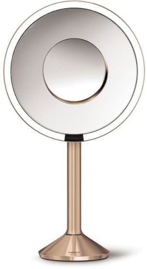 Simplehuman Senzorické kozmetické zrkadlo s PRO Tru-lux LED osvetlením, 5x/10x zväčšenie, Rosegold