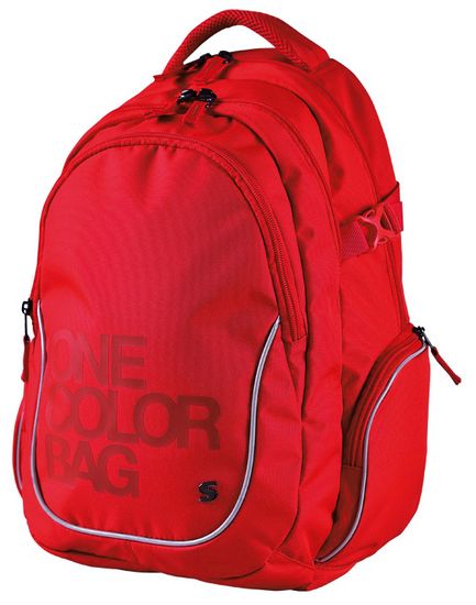 Stil školský batoh teen One Colour červený