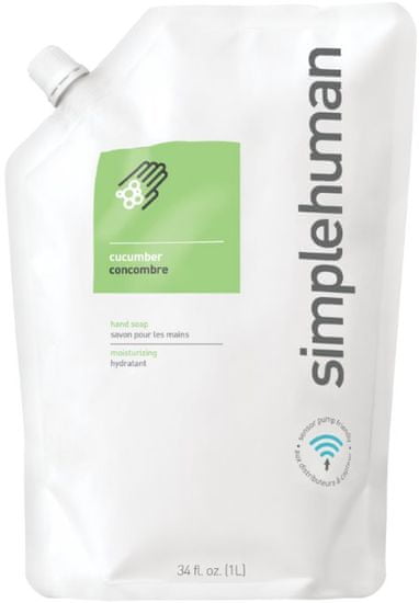 Simplehuman Hydratačné tekuté mydlo 1 l, náhradná náplň uhorka