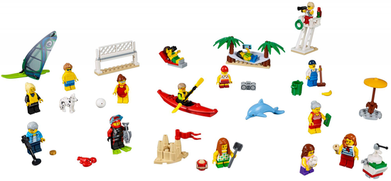 LEGO City 60153 Sada postáv - Zábava na pláži