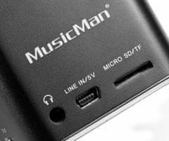 Technaxx MusicMan mini prenosný stereo reproduktor, čierny