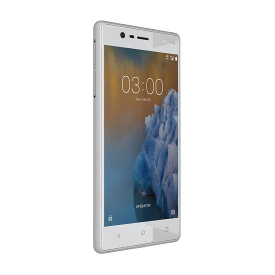 Nokia 3, Dual SIM, strieborná - biela