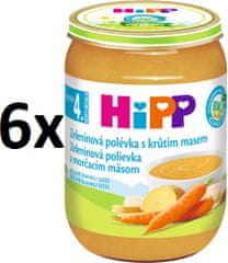 HiPP BIO Zeleninová polévka s krůtím masem 6x 190 g