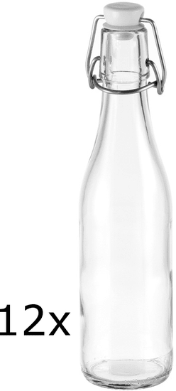 Tescoma Fľaša s klipom DELLA CASA 330 ml, 12 ks