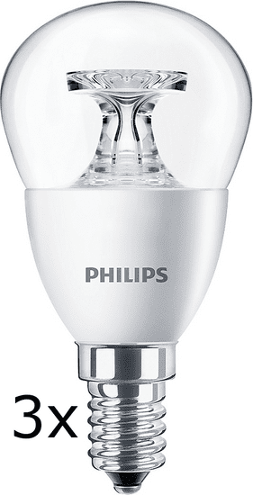 Philips CorePro Ledluster 4-25W E14 827 P45 CL ND 3 ks