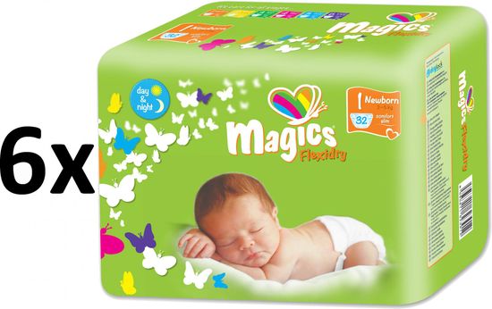 Magics Flexidry 1 Newborn Megapack (2-5 kg) 192 ks (6x32 ks)