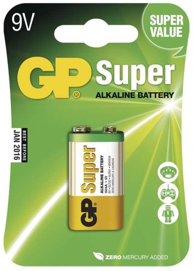 GP Alkalická batéria GP Super (9V)