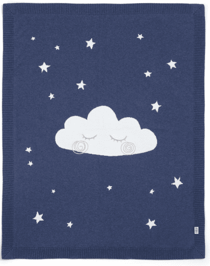 Mamas&Papas Pletená deka nočná obloha modrá