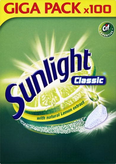 Sunlight Classic Tablety do umývačky riadu 100 ks