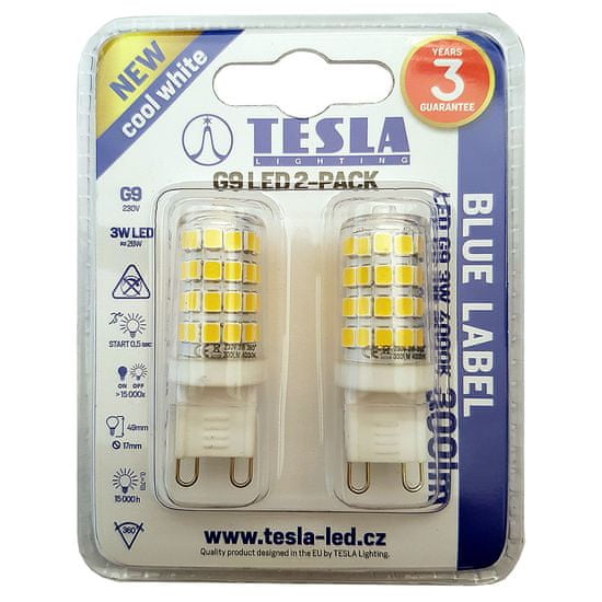 Tesla Lighting LED žiarovka, G9, 3W G9000340-5