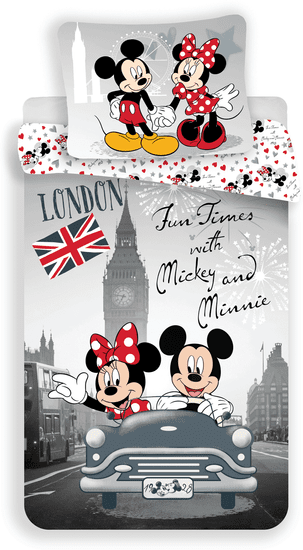 Jerry Fabrics Obliečky Mickey and Minnie in London