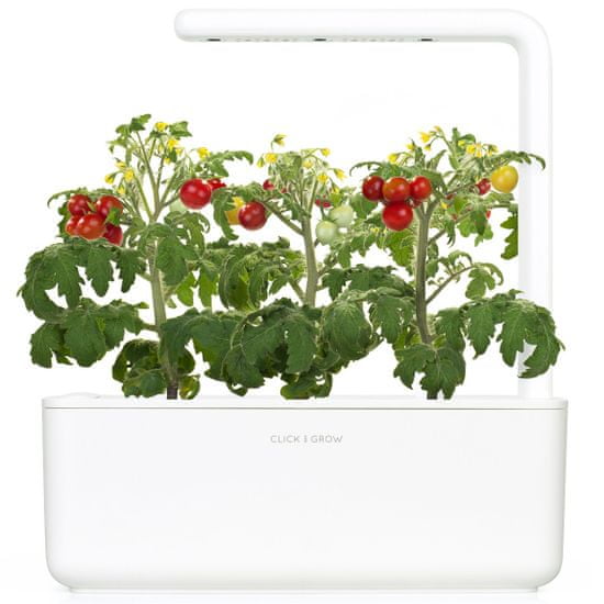 Click and Grow inteligentný kvetináč na pestovanie byliniek, zeleniny, kvetov a stromov - Smart Garden 3, biela