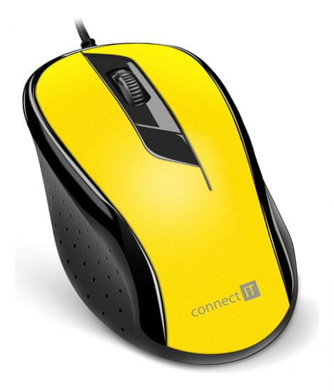 Connect IT optická myš, žltá (CMO-1200-YL)