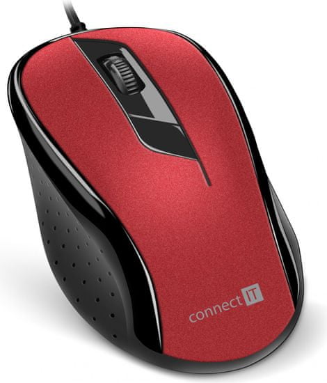 Connect IT optická myš, červená (CMO-1200-RD)