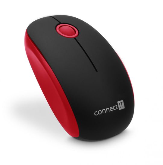 Connect IT bezdrôtová optická myš, červená (CMO-1500-RD)