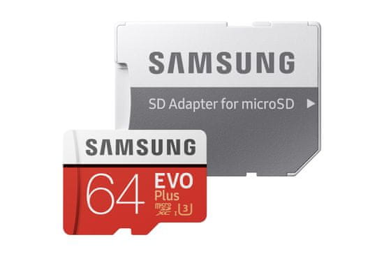 SAMSUNG microSDXC 64GB EVO Plus + SD adaptér MB-MC64GA/EU