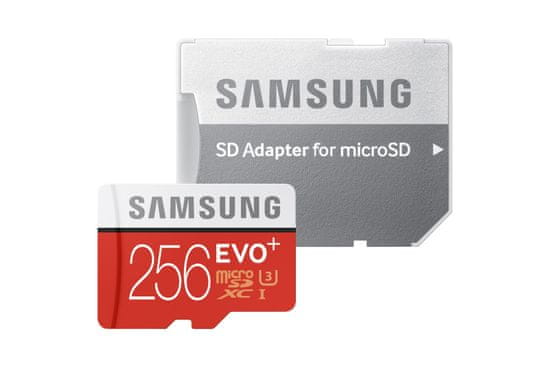 SAMSUNG microSDXC 256GB EVO Plus 80 MB/s + adaptér (MB-MC256DA/E)