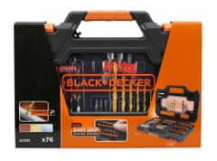 Black+Decker 76-dielna sada vrtákov a skrutkovacích bitov