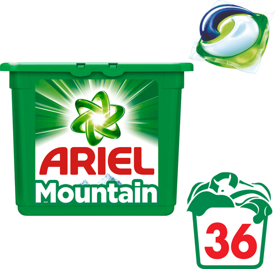Ariel Mountain Spring 3v1 gelové kapsuly 36 ks