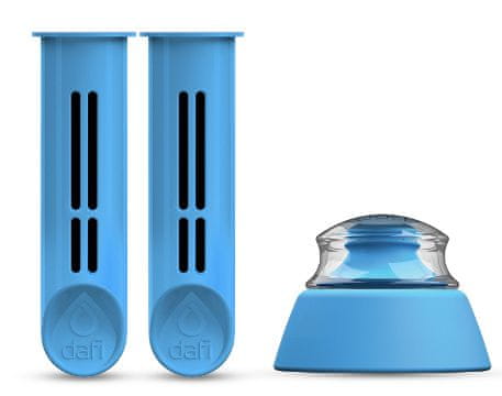 DAFI Náhradný filter 2 ks + viečko pre filtračnú fľašu modrá