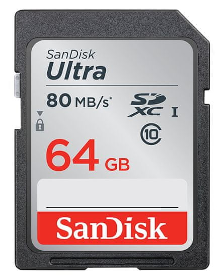 SanDisk SDXC Ultra 64GB 80MB/s UHS-I (SDSDUNC-064G-GN6IN)