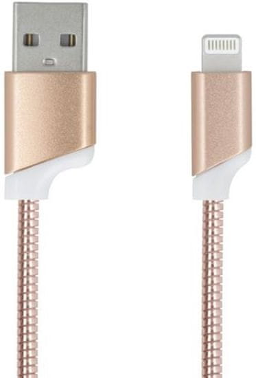 Forever Dátový kábel pre Apple Iphone 5, metal ružová zlatá