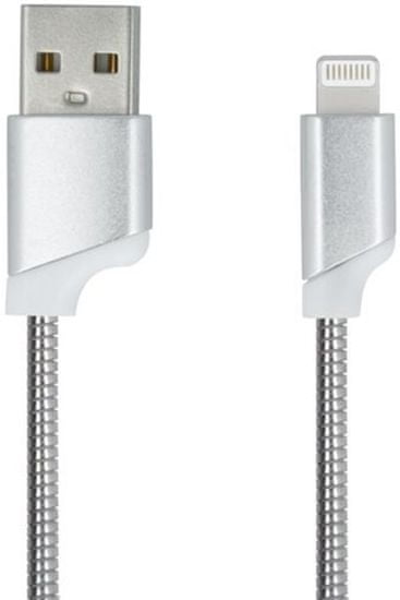 Forever Dátový kábel pre Apple Iphone 5, metal strieborná