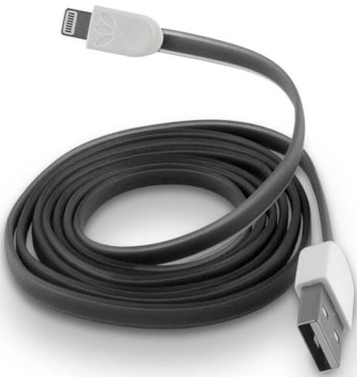 Forever Dátový kábel pre Apple Iphone 5, silikónový, čierna