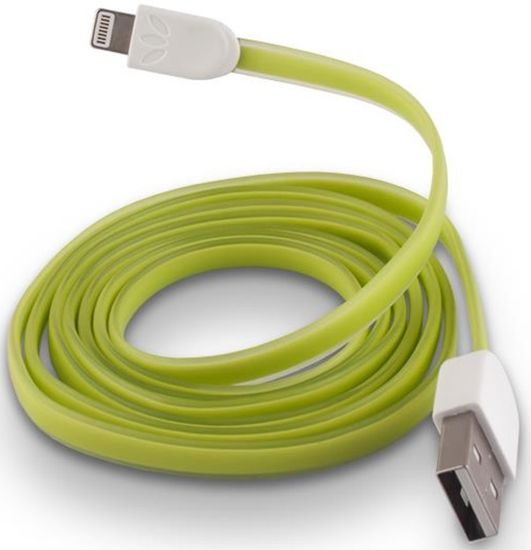 Forever Dátový kábel pre Apple Iphone 5, silikónový, zelená
