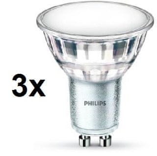 Philips LED spot classic 4,5-50W GU10 denná biela 3 ks