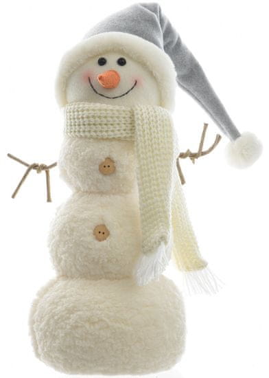 Kaemingk Dekoratívna figúrka snehuliak s čiapkou 30 cm