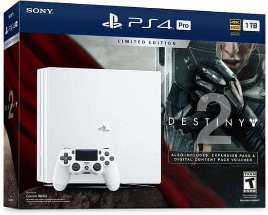 SONY PlayStation 4 Pro - 1TB, biela + Destiny 2