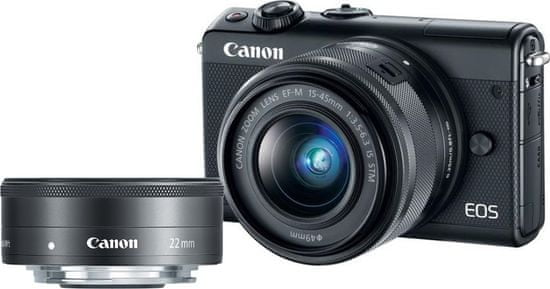 Canon EOS M100 + 15-45 mm + 22 mm + Cashback 30 €!