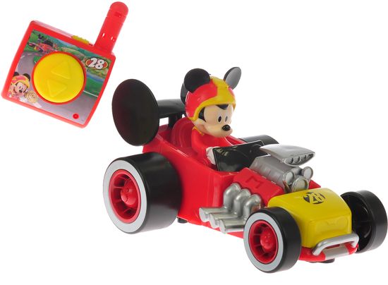 Mikro hračky Mickey Mouse R/C závodná formula, 13cm