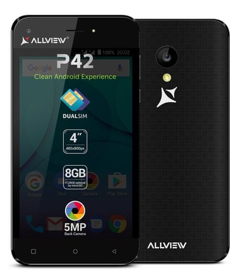 AllView P42, Dual SIM, čierny