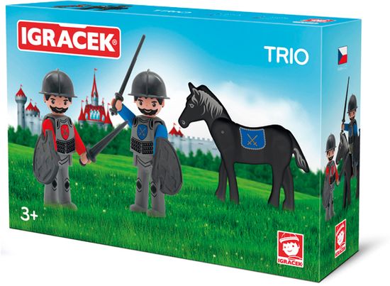 Igráček TRIO - Dvaja rytieri a jeden čierny kôň