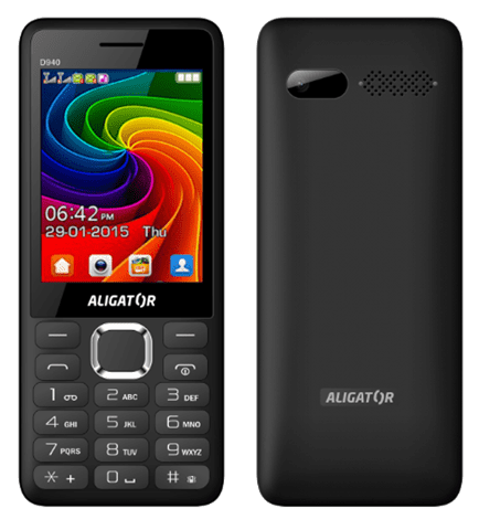 Aligator D940, Dual SIM, čierny