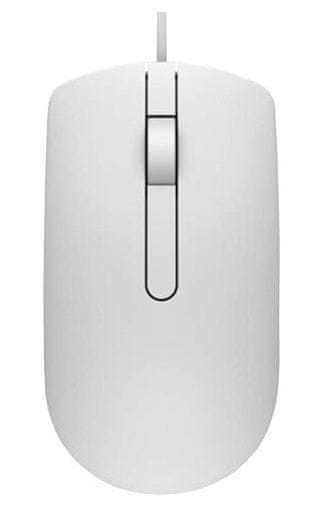 DELL MS116 optická myš, káblová, biela (570-AAIP)