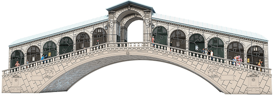 Ravensburger Benátky - Rialto most 216 dielikov