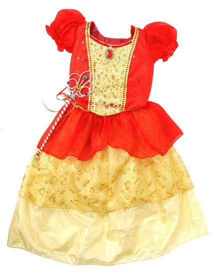 Mac Toys Šaty pre princeznú - červeno/žlté
