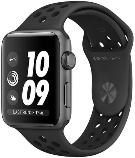 Apple Watch Series 3 Nike+ GPS, 38mm Space Grey Aluminium Case with Anthracite/Black Nike Sport Band (MTF12CN/A)
