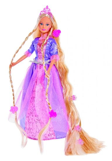 SIMBA Bábika Steffi Rapunzel - fialové šaty