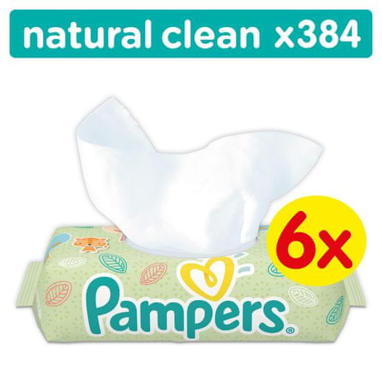 Pampers Obrúsky Natural Clean 6×64 ks