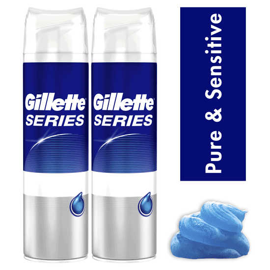 Gillette Series Pure & Sensitive gél na holenie 2 x 200ml
