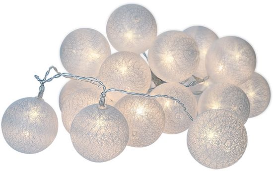 Solight vianočné gule bavlnené, 30 LED 3 m